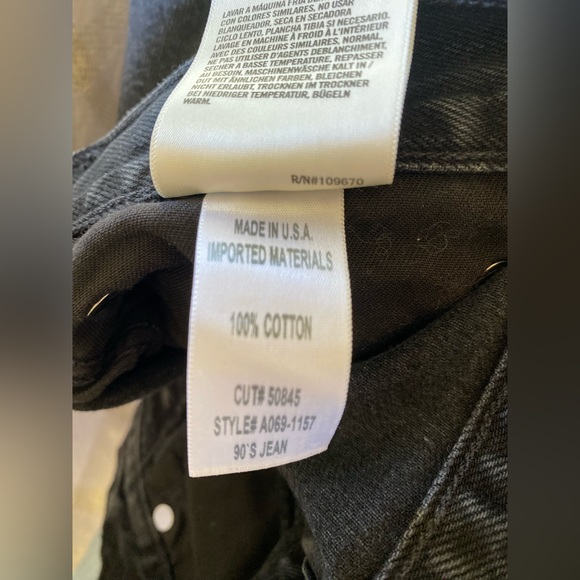 AGOLDE size 26 90’s jean black wash - Picture 4 of 9